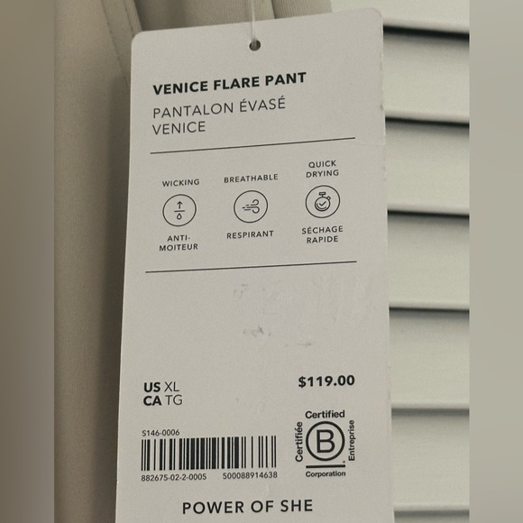 NWT Athleta Venice Flare Pant in Abalone XL - Picture 3 of 3